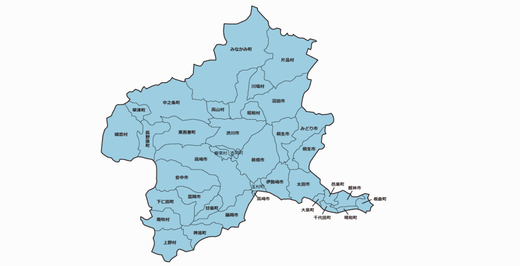 群馬県内廃食用油回収地図