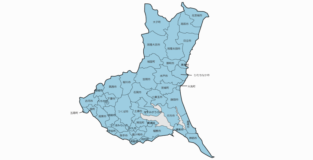 茨城県内廃食用油回収地図